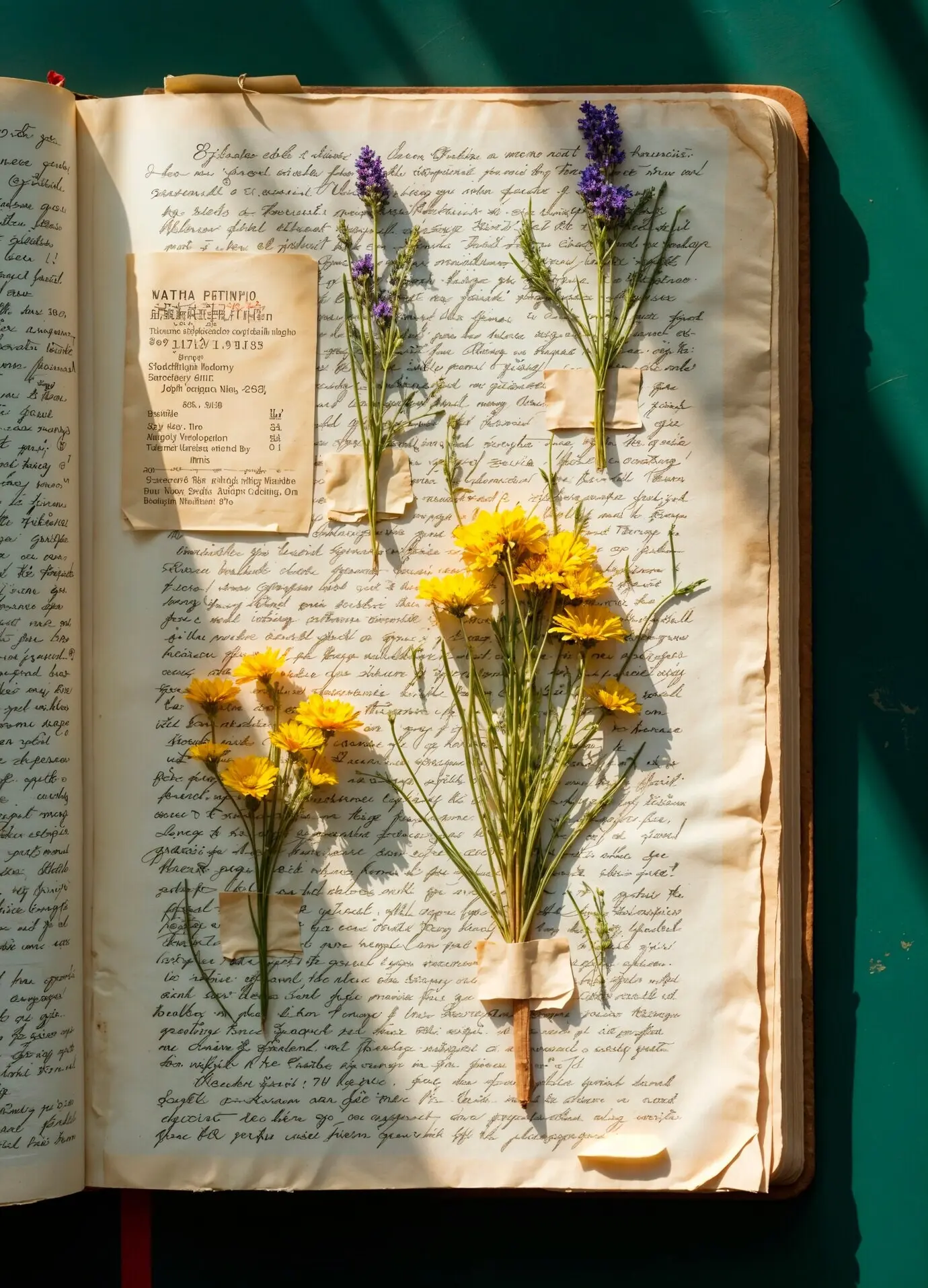 Цветочный коллаж с бумажными вырезками